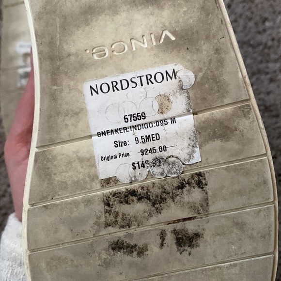 Vince Blair Embossed Suede Sneaker Slip On Denim Indigo Shoe - Picture 8 of 12